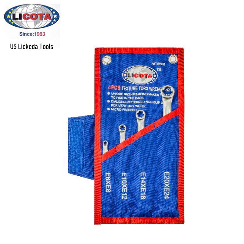 LICOTA Anti-Slip Double-Ended Flower-Shaped Wrench E6-E24