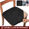 Waterproof Spandex Dining Chair Cover Removable Solid Elastic Seat Protector For Home Kitchen