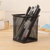 Pencil Holder Office Desk Metal Mesh Square Pen Pot Case Stationery Container Organiser Durable Pencil Case Black