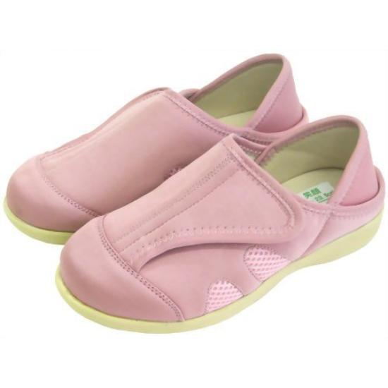 Kobes TioTio Antibacterial Room Size Pink "Ashi Egao(R)" Heel-Covered Shoes, M, KT-1,
