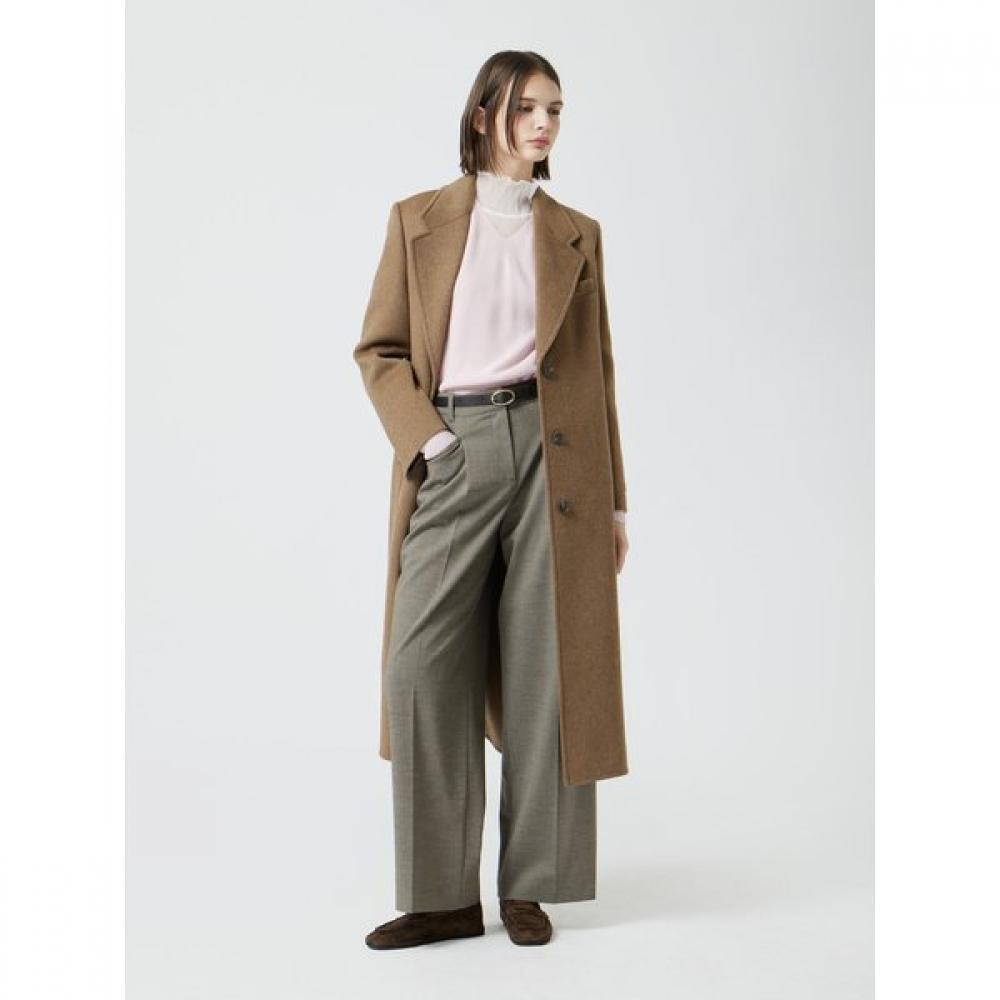 

Cc Collect. Cashmere Yak Blend 3 Button Long Coat C254msg563 Camel/55