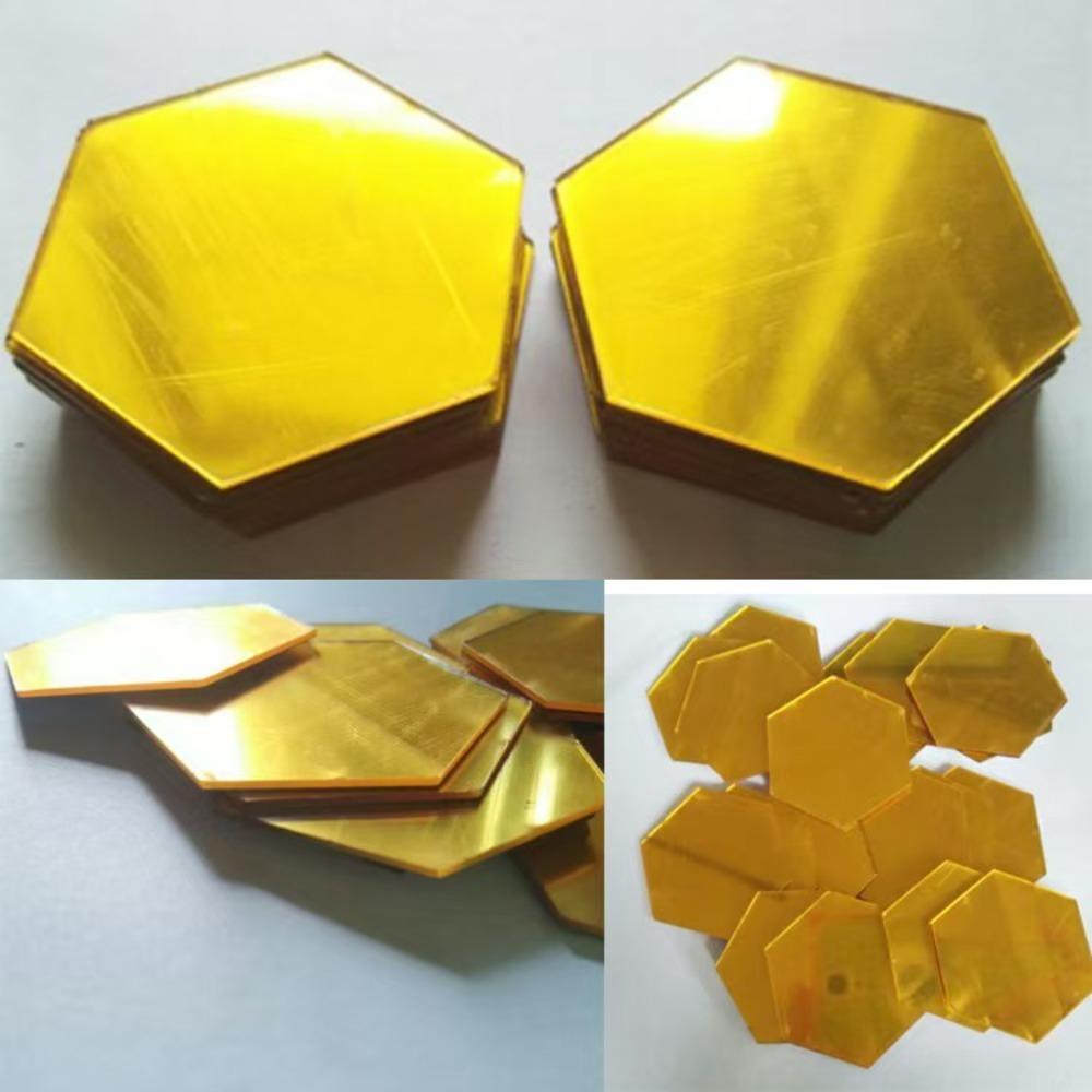 

100pcs Hexagonal 3D Mirror Wall Decals Acrylic Home Decorative Stickers Art Design 46x40x23mm Size Perfect for Room Decoration 46x40x23mm