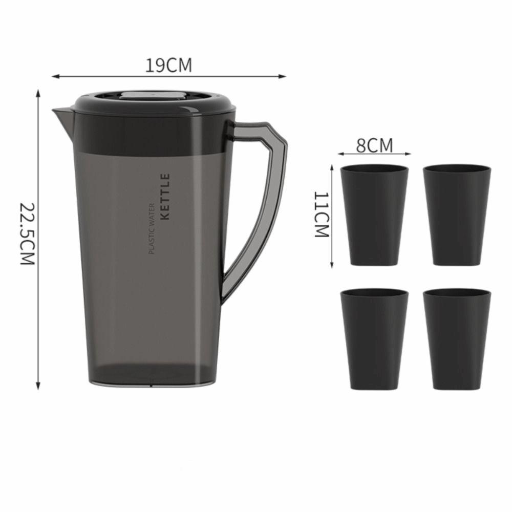 New 1.3/2.2/3L Cold Water Kettle Large Capacity Plastic Juice Jug with Cup Heat Resistant Fall-resistant Pitcher Drinkware