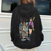 Band Musicale Gorillaz PUNK ROCK Maglione Motivo Cartone Animato con Cappuccio Abbigliamento Casual e Trendy Vintage Y2K Oversize