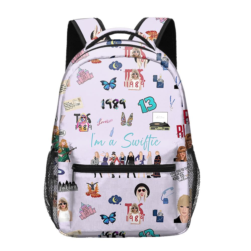 Taylor Swift Grund- und Sekundarschulrucksack, Kinderrucksack, Vollständig bedruckter Rucksack