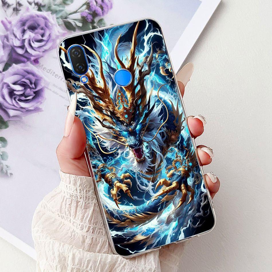 For Huawei Nova 3i INE-LX1 INE-LX2 Cool Dragon Tiger Painted Phone Case For Huawei Nova3i Soft Silicone TPU Cases