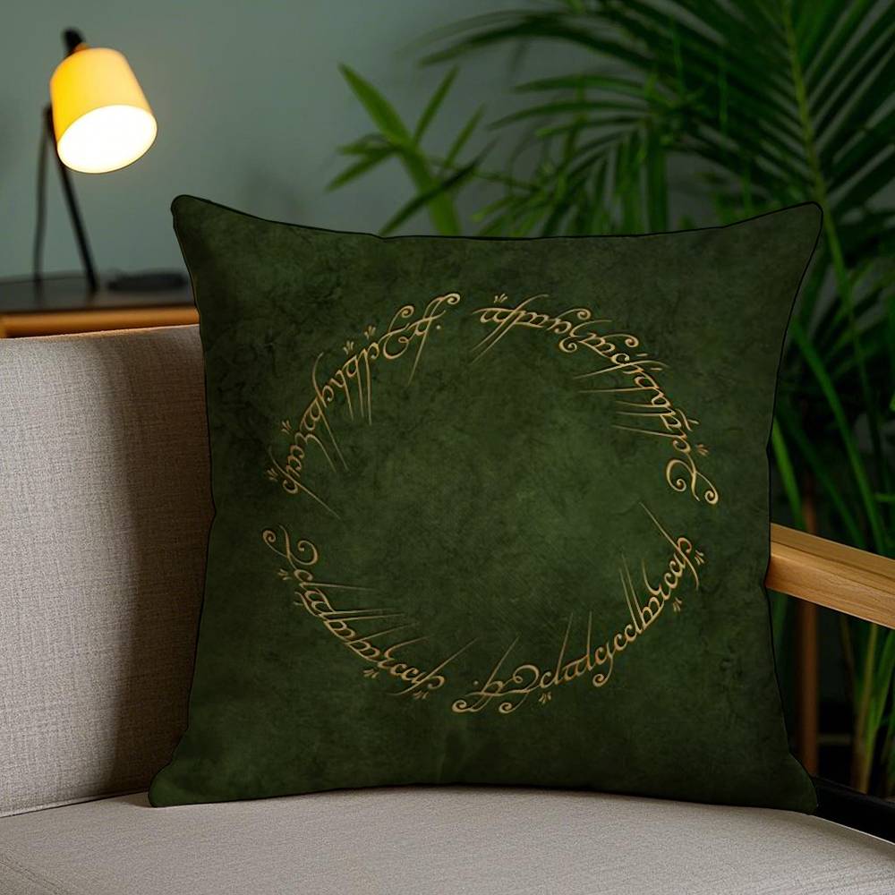 The L-Lord Of The R-Rings Pillow Case Sofa Short Plush Double-Sided Hd Printing Room Home Office Gift Cushion Cover