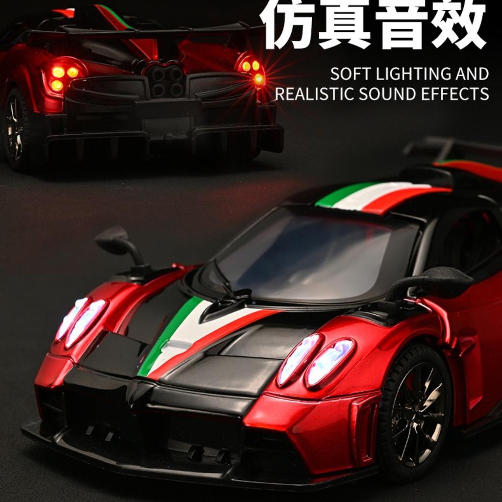 1:32 Imola Model Toy Sports Cars Alloy Diecast Supercars Sound Light Doors Opened Pull Back for Kids Gift