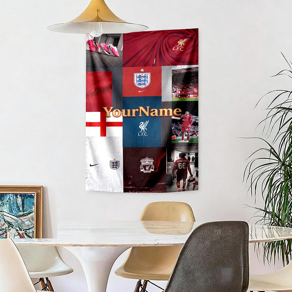 Liverpool Custom Your Name Wall Decor Tapestry Art For Pet Memorial Birthdaywedding Party Backdrop Family Gift
