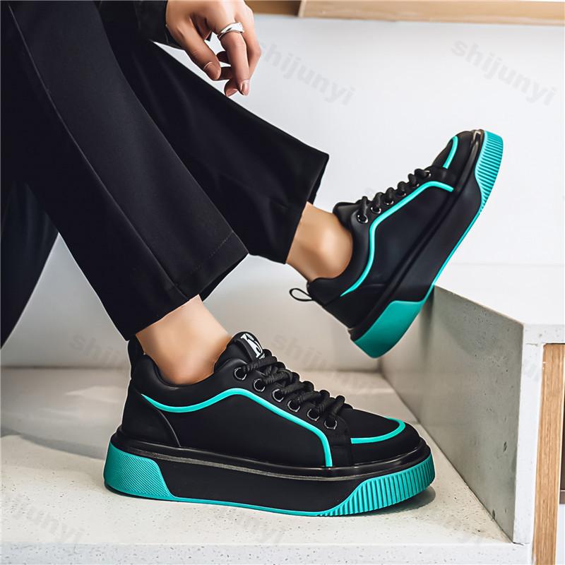 Fashion Fashion Trend Casual Shoes for Men Spring 2025 Low Top Thick Sole Height Increasing Lightweight Leisure Lace Up Chunky sneakers