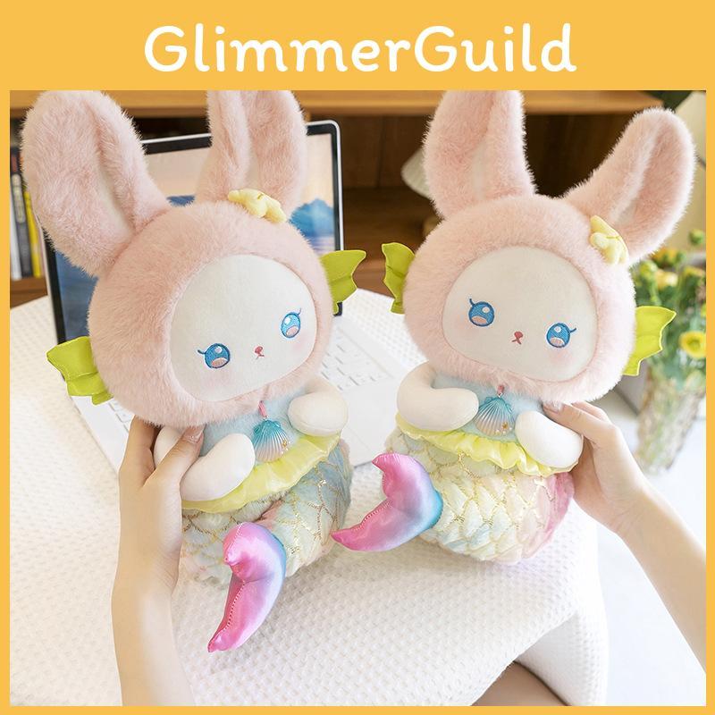 Mermaid Plush Bunny Toy Soft Cuddly Animal For Girls Kids Sleep Companion