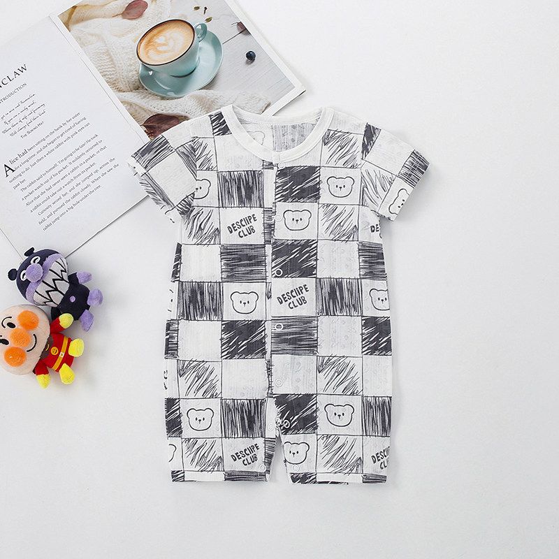Baby Summer Clothes Thin Short-Sleeved Jumpsuit Baby 0-6 Months Air Conditioning Clothes Romper Newborn Summer Clothes