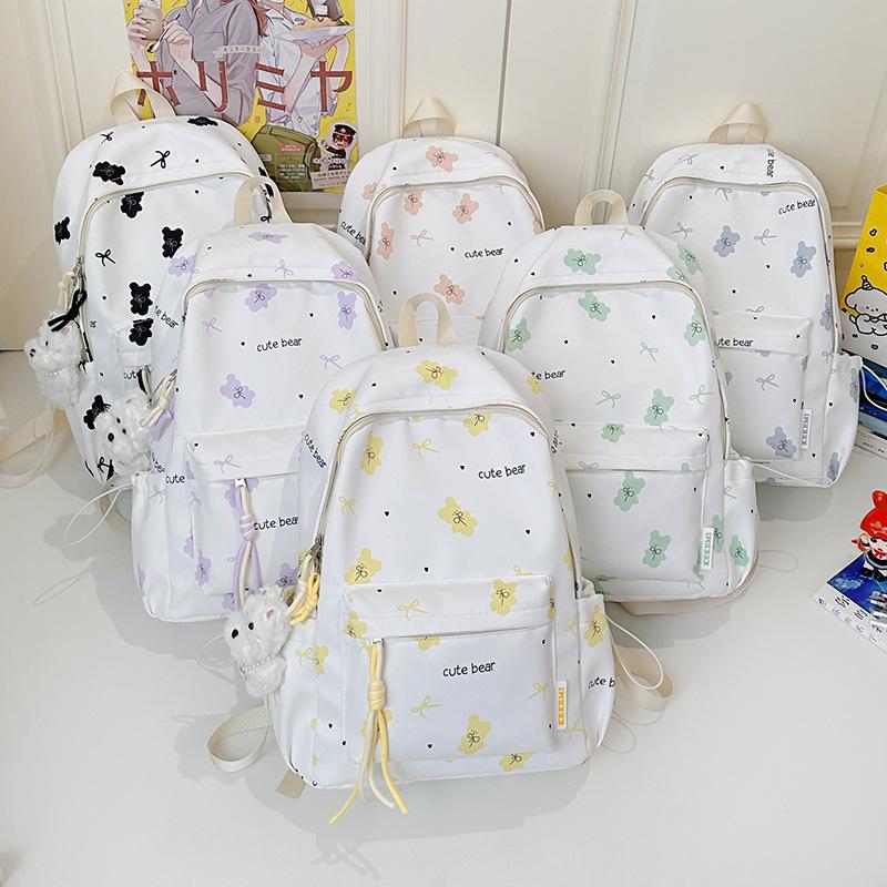 New high-value, sweet, small and fresh, junior high school student schoolbag ins niche cute girl large-capacity backpack