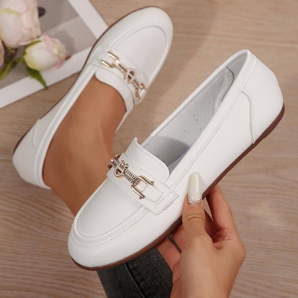 Zapatos Planos para Mujer 2026 Nuevos Zapatillas Planas sin Cordones para Mujer Otoño Punta Redonda Color Sólido Suela Blanda Casual Planos Cómodos Mocasines