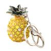 Schlüsselanhänger Anhänger Funkelnde Strasssteine Eingelegt Dreidimensionales Ananas Design Schlüsselkette Leichtes Auto Tasche Zubehör