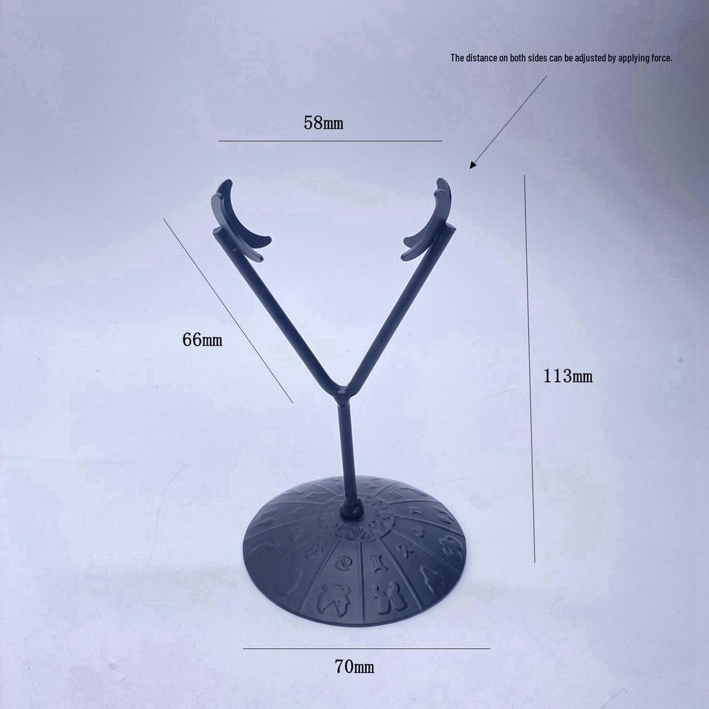 Silver Metal Display Stand for Crystal Heart Rhombus Slice