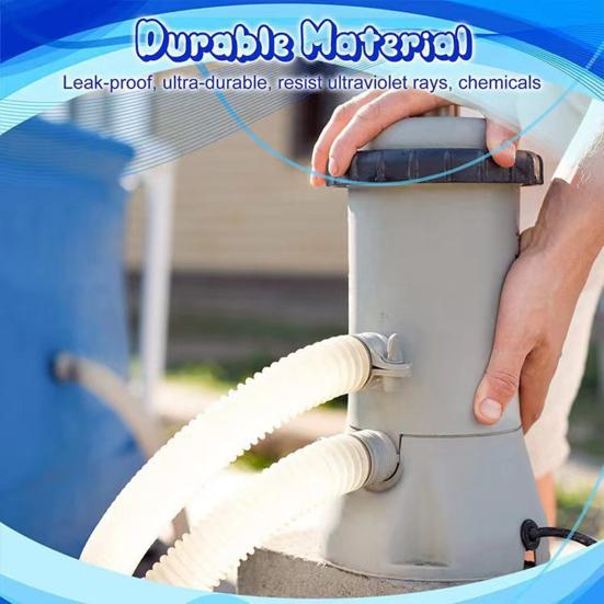 

Шланг для бассейна с пряжками Простота установки Широкая совместимость Устойчивый к давлению пластиковый сменный шланг для бассейна