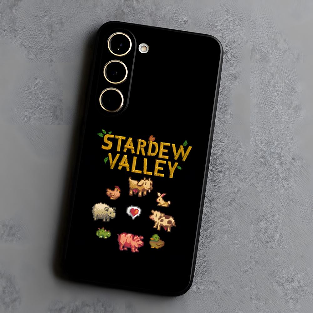 S-Stardew V-Valley Game Phone Case For Samsung S25 S24 FE S23 S22 S21 Plus S20 Ultra Note20Ultra Black Soft Shell