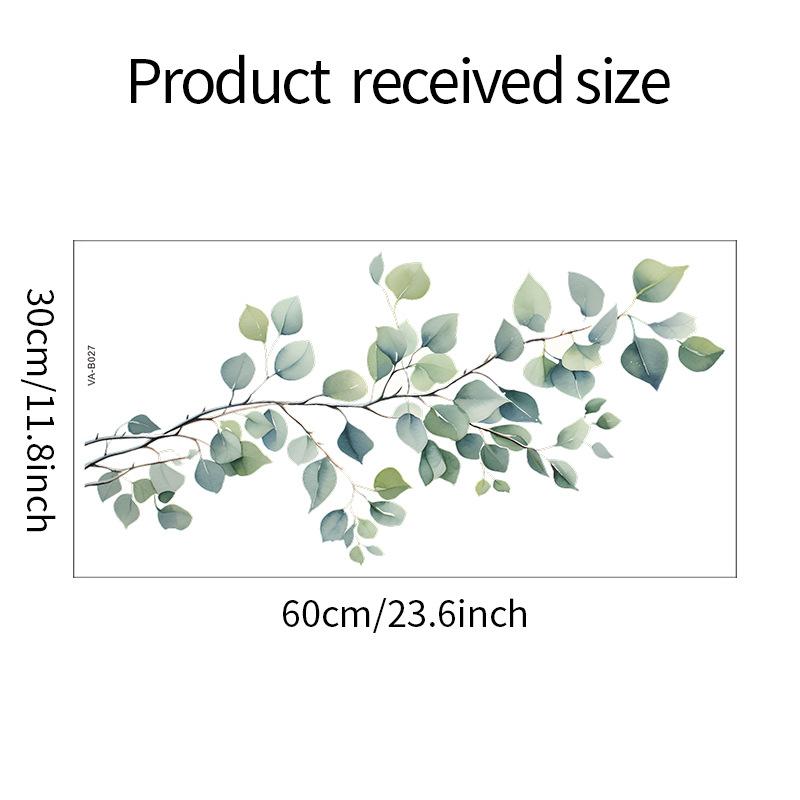 

Small Fresh Green Leaves Branches Wall Stickers Bedroom Living Room Entrance Home Decor Beautification Wall Decals Decoration 30x60cm
