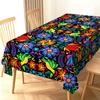 Mexican Cinco De Mayo Tablecloth Mexico Let's Fiesta Party Decoration Dia De Los Muertos Floral Home Kitchen Dining Room Decor