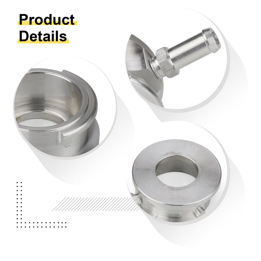 New Car Silver Radiator Filler Neck 41mm or 32mm ID Billet Aluminium Weld-On Radiator Hose Connector Filler Neck Flange Adapter
