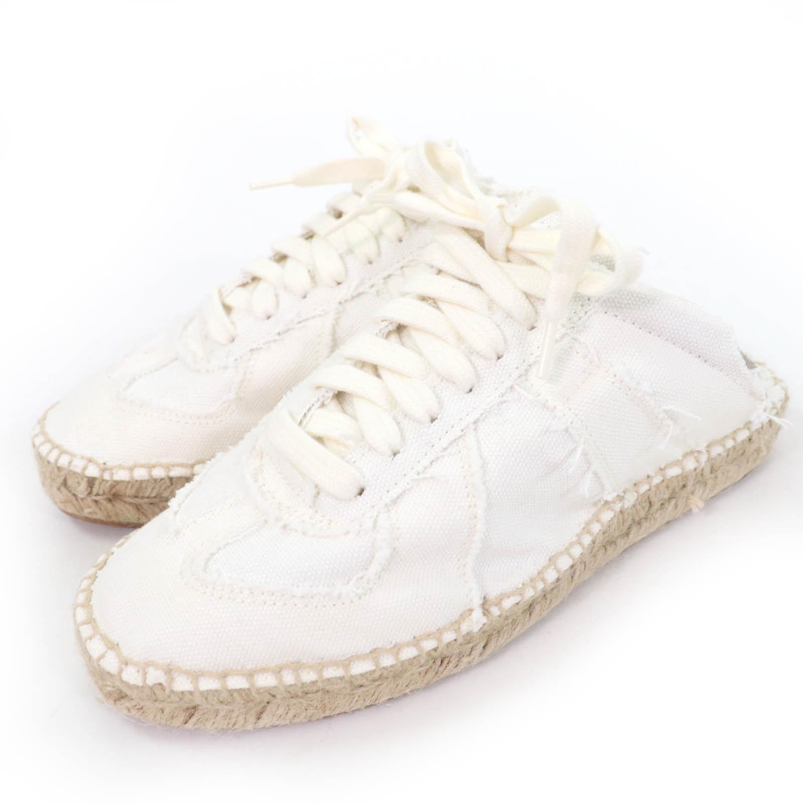 Pristine Maison Margiela 22 Leather shoes lace-up espadrilles white Women 37  Used