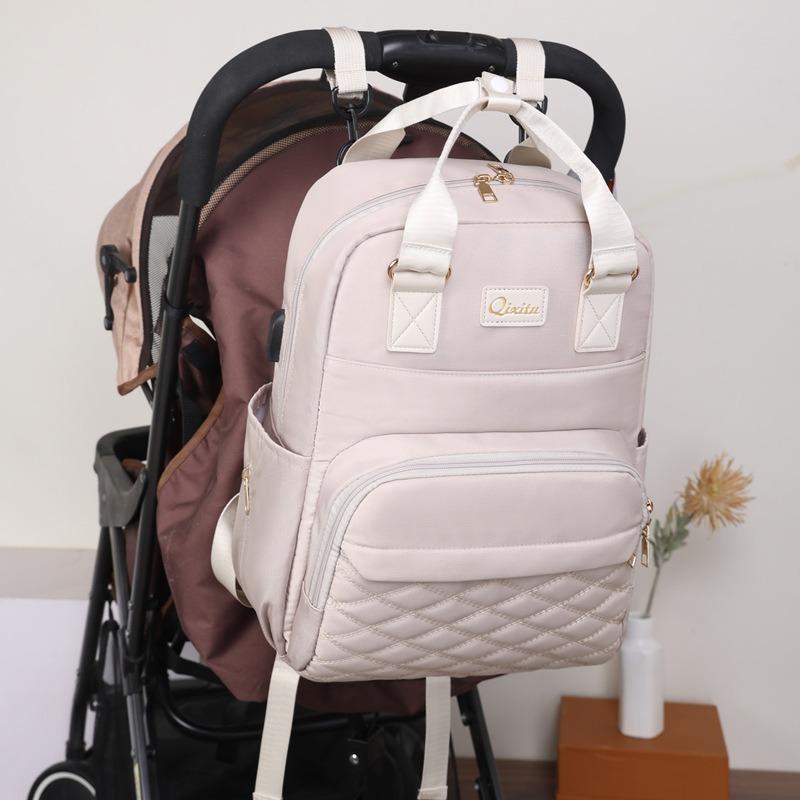 Mom Dad Backpack with Changing Pads Pacifier Bag Stroller Hook Baby Diaper Bag Father Mommy Backpack for Women