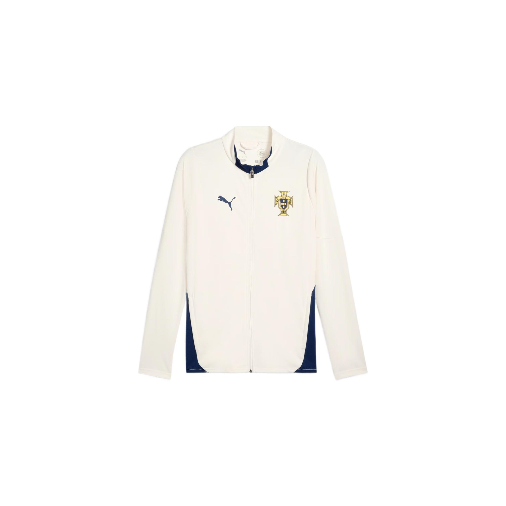 

Puma Soft And Comfortable Casual Zip-Up Long Sleeve Jacket Men Jacket Sugar-Almond Persian-Blue 779522-12 XXL