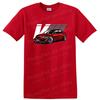 Camiseta Gráfica de Coche Rojo Modificado Camiseta Genial con Diseño de Coche de Carreras Ropa Regalo