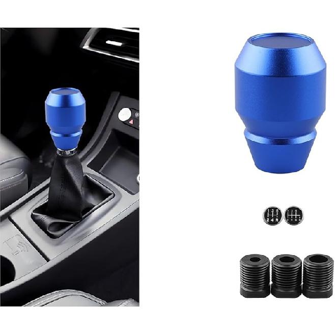 Car Shift Knob, Aluminum Alloy Manual Automatic Vehicle Gear Shifter Knob, 5 6 Speed Automotive Gear Lever Stick Shift Handle Replacement