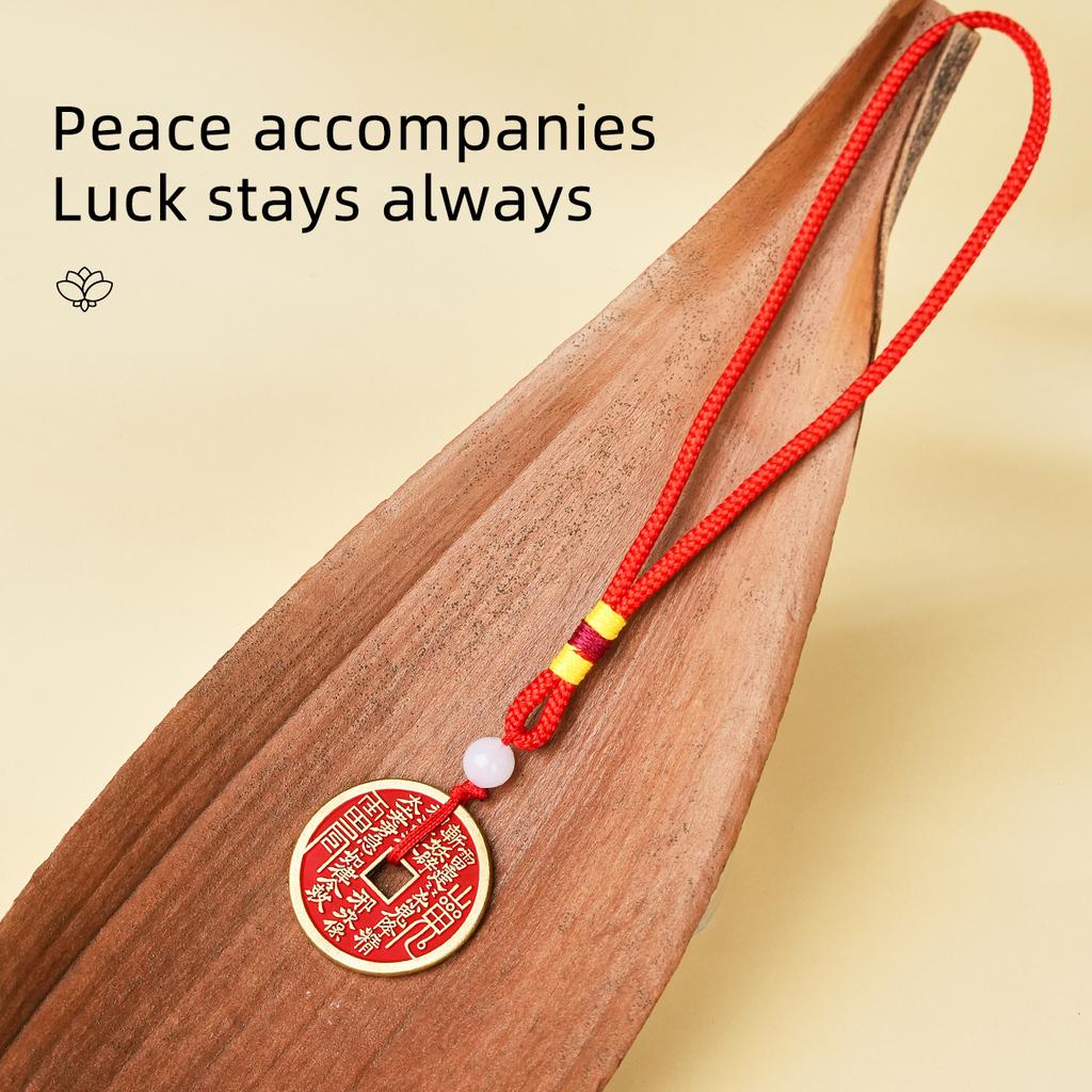 Chinese Traditional Shan Gui Keychain Handmade Money Amulet for Car Motorcycle Bag Feng Shui Lucky Charm Gift