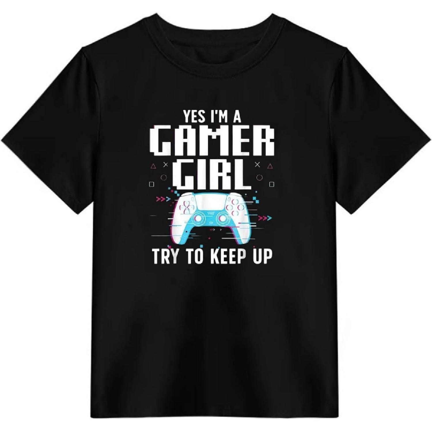 Крутая Геймерша для Женщин Девочек Детей Игр Видеоигр Гик Футболка S
