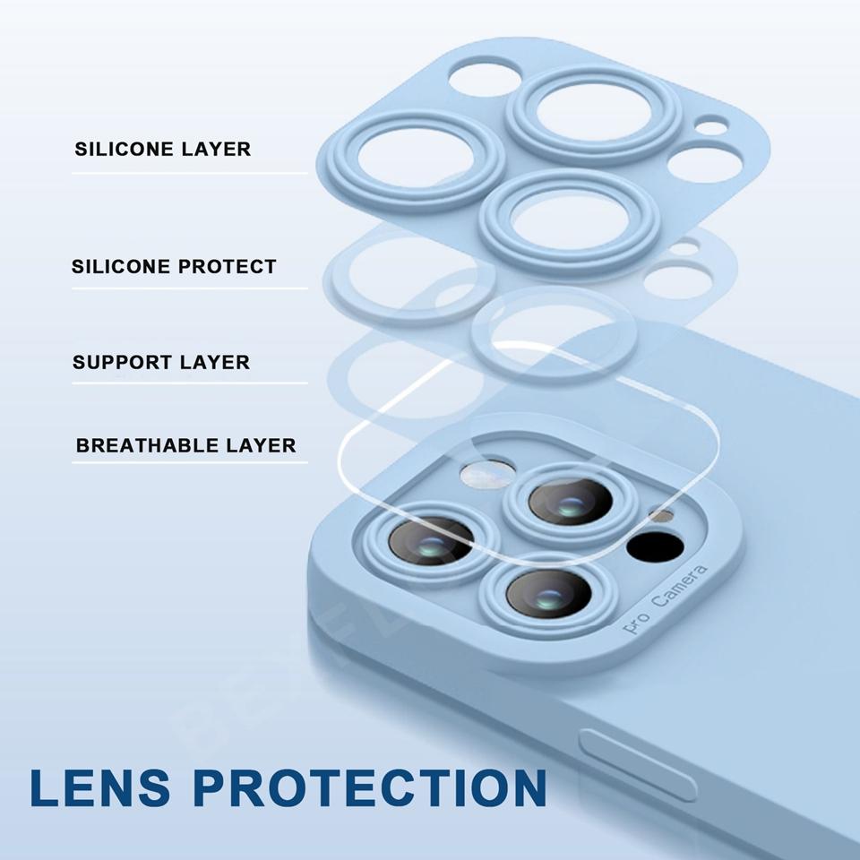 Strap Phone Case For iPhone 16 14 15 Plus 12 13 Mini 11 16 Pro X XR XS Max 16E SE Lanyard Liquid Silicone Protector Soft Cover