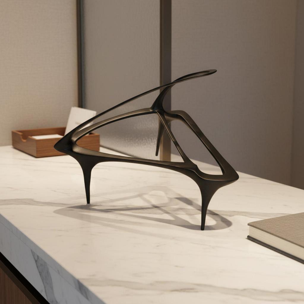 Metal Grand Piano Sculpture Simple Lines for Showroom, Hotel Lobby, Music Lovers