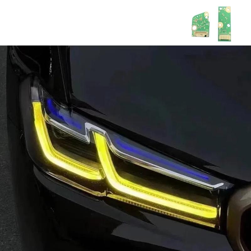 Yellow Headlight DRL Module Angel Eye LED Board 23508301 23508302 For BMW G30 G38 LCI