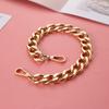 AU 40cm Punk Metal Thick Chain Bag Shoulder Strap DIY Handbag Handles (Gold)