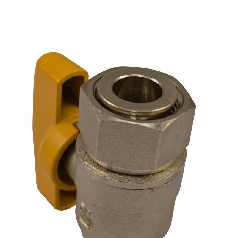 Brass Quick Connect Gas Ball Valve, 4/6-Point Male/Female Thread for Natural Gas and Water Heaters
