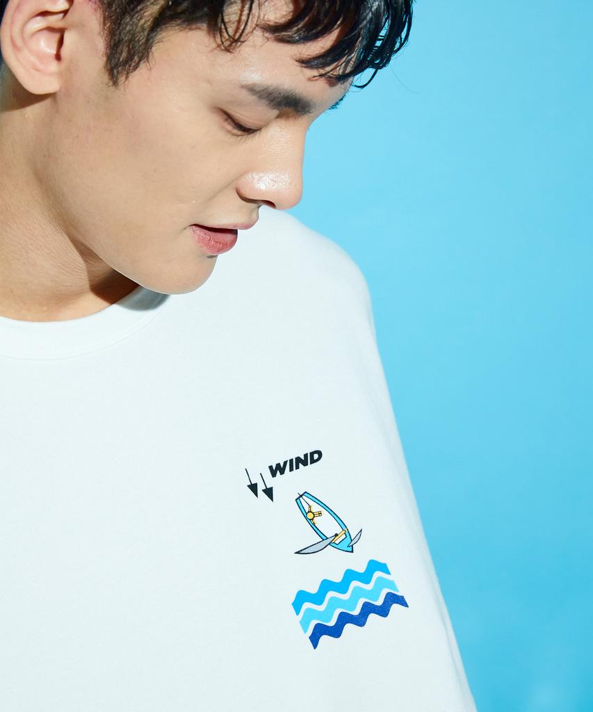 PIGLES Pgs Sailing Point Print T-Shirt (White)