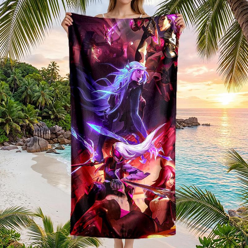 Large Beach Towel Quick Dry Absorbent Towel For Beach IndoorLeague of Legends