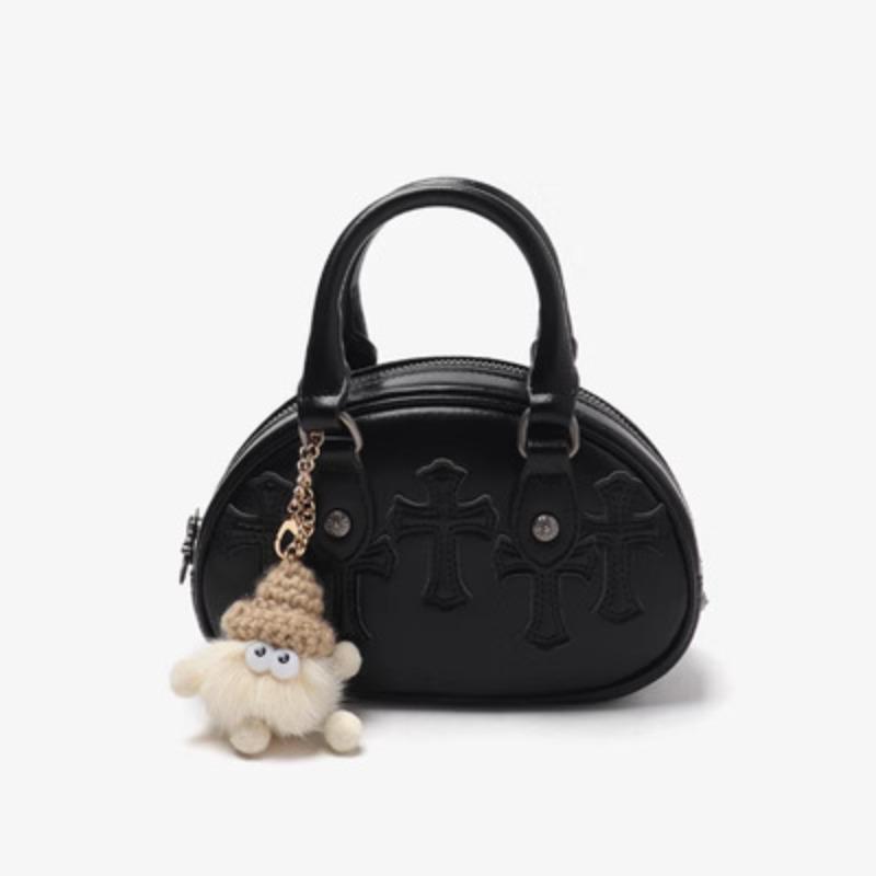 

Розовая сумка для боулинга, модная сумка, женская сумка-ниша, высококачественная мини-сумка через плечо 18*13*7cm чёрный