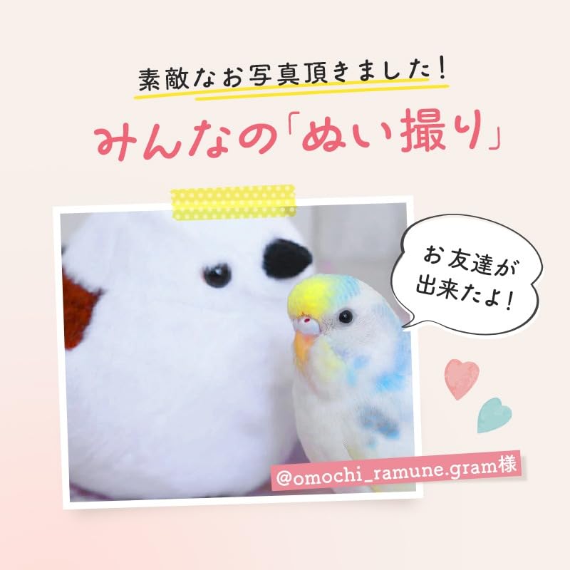 Limited Edition Tit Plush Toy with Mini Drawstring Perfect As a Birthday Tit Merchandise Long-tailed Bag. Gift. Long-tailed [kotori Smile]