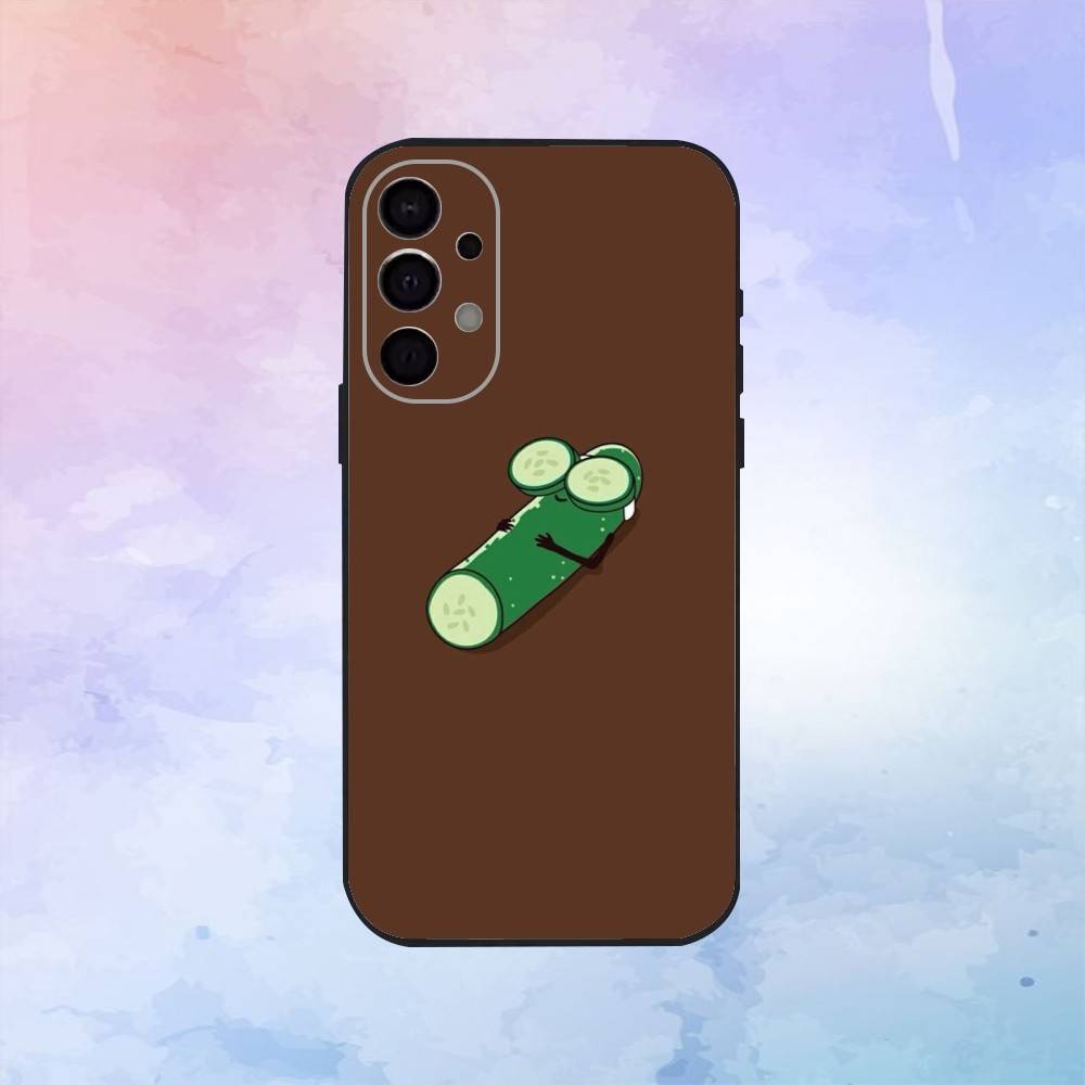 pickle cartoon  Phone Case For Samsung S25,S24,S21,S22,S23,S30,Ultra,S20,Plus,Fe,Lite,Note,10,9,5G Black Cover