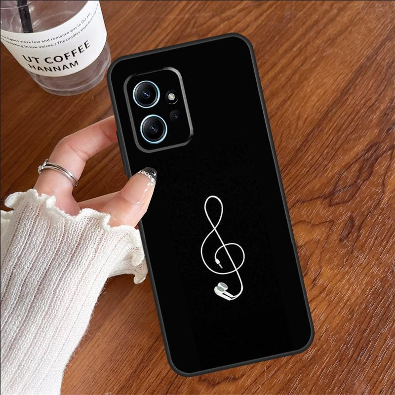 Minimalist Music Lover Case For Xiaomi Redmi 13C 14C 10C 12C Redmi Note 14 12 11 9 10 13 Pro 9S 10S 11S 12S Cover