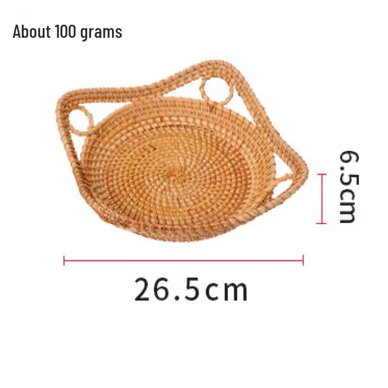 ZISIZ Hollow Rattan Fruit & Candy Basket