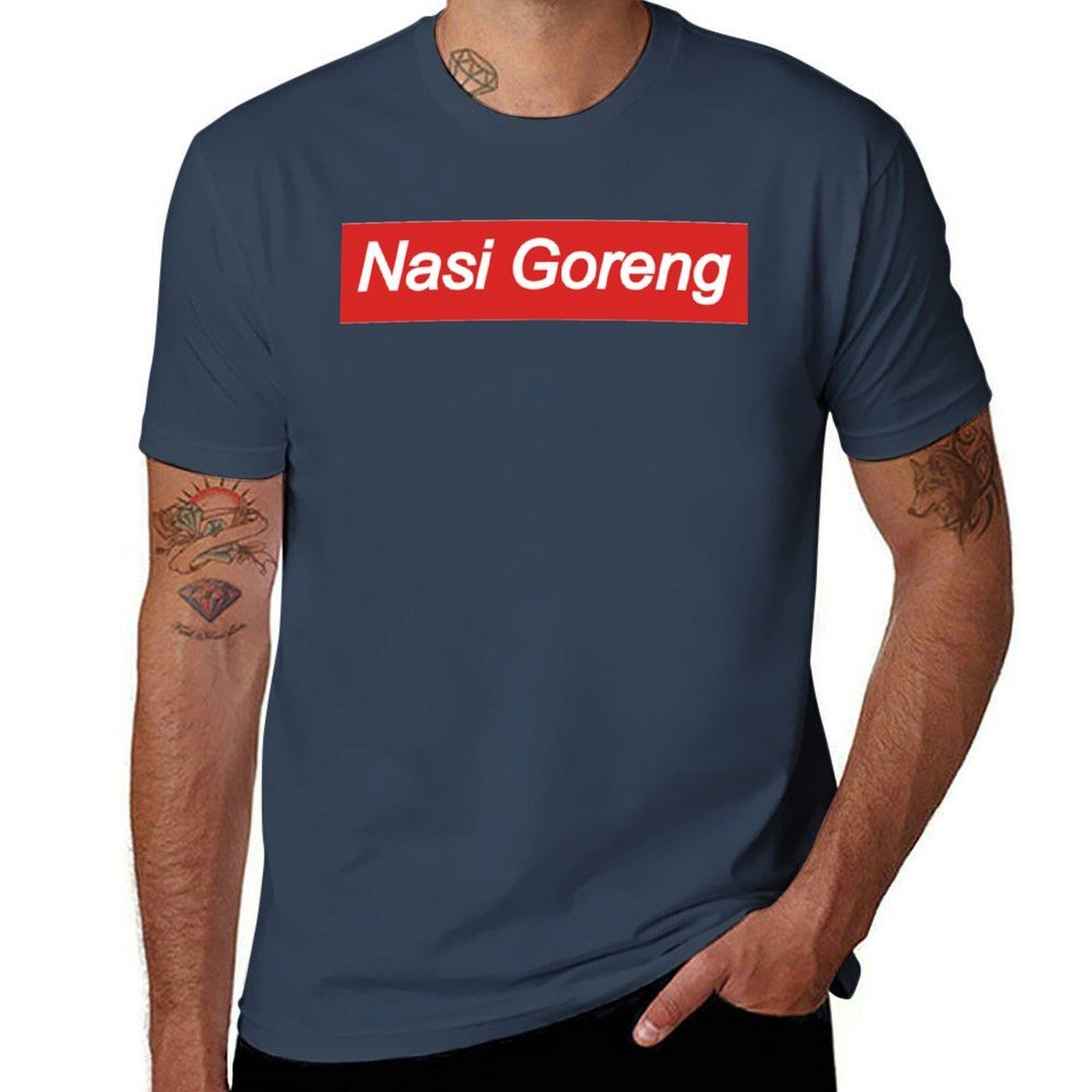 nasi goreng Classic T Shirt T-Shirt black cotton t-shirt plain for man package man t shirt cotton T-Shirt S
