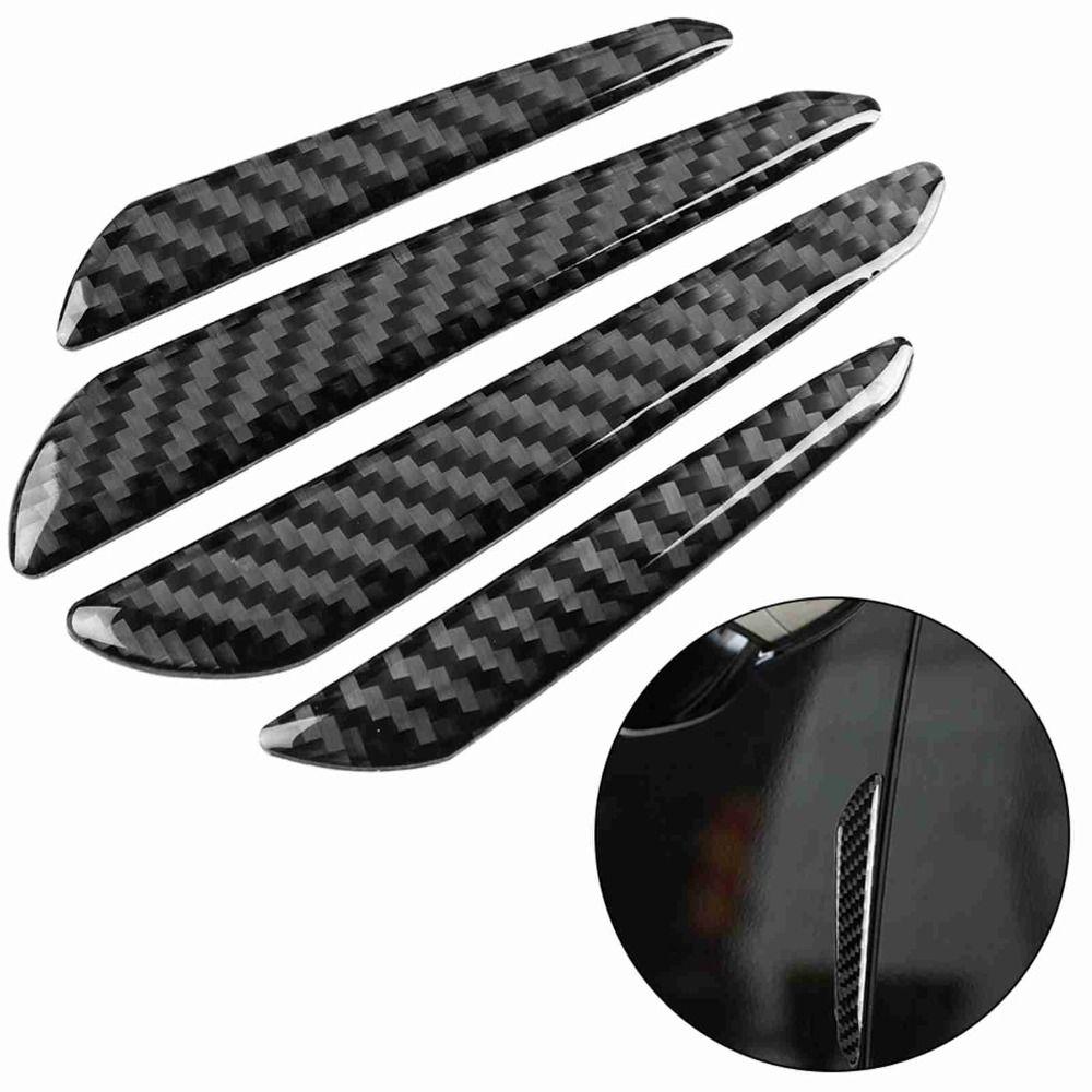 4pcs Anti-Scratch Bumper Guards Carbon Fiber Door Edge Guard Universal Car Door Protector  Auto Door