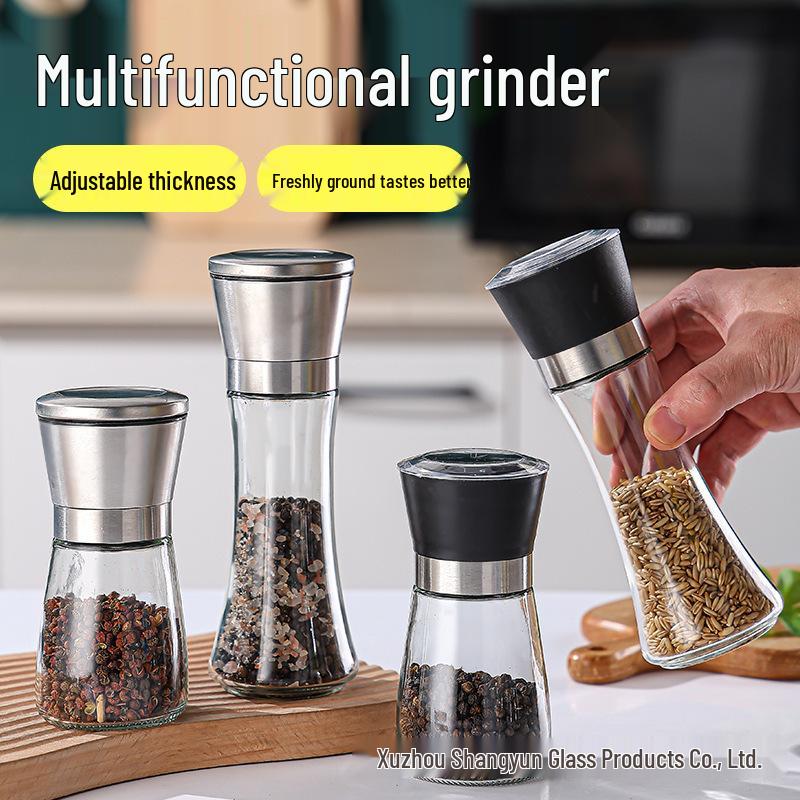 Stainless Steel & Ceramic Manual Grinder for Black Pepper, Sichuan Pepper, Sea Salt Seasoning