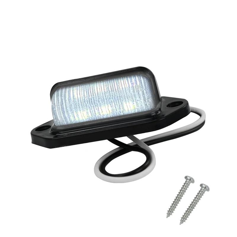 

6 светодиодная подсветка номерного знака задний фонарь для грузовика прицепа квадроцикла UTV автомобиля универсальные аксессуары BK-White Light