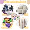 Kids 2in1 Storage Stool Chair Thickened PVC Toy Organizer Bag Transparent Seat Box For Home Bedroom Playroom