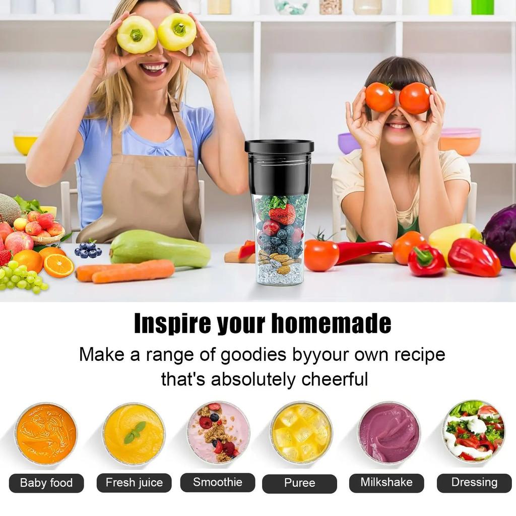 Nieuwe 600ml Draagbare Sapcentrifuge Beker Multifunctionele Sapcentrifuge USB Opladen Sapcentrifuges Milkshake Blender 6 Bladen Camping Keuken Vers Fruit